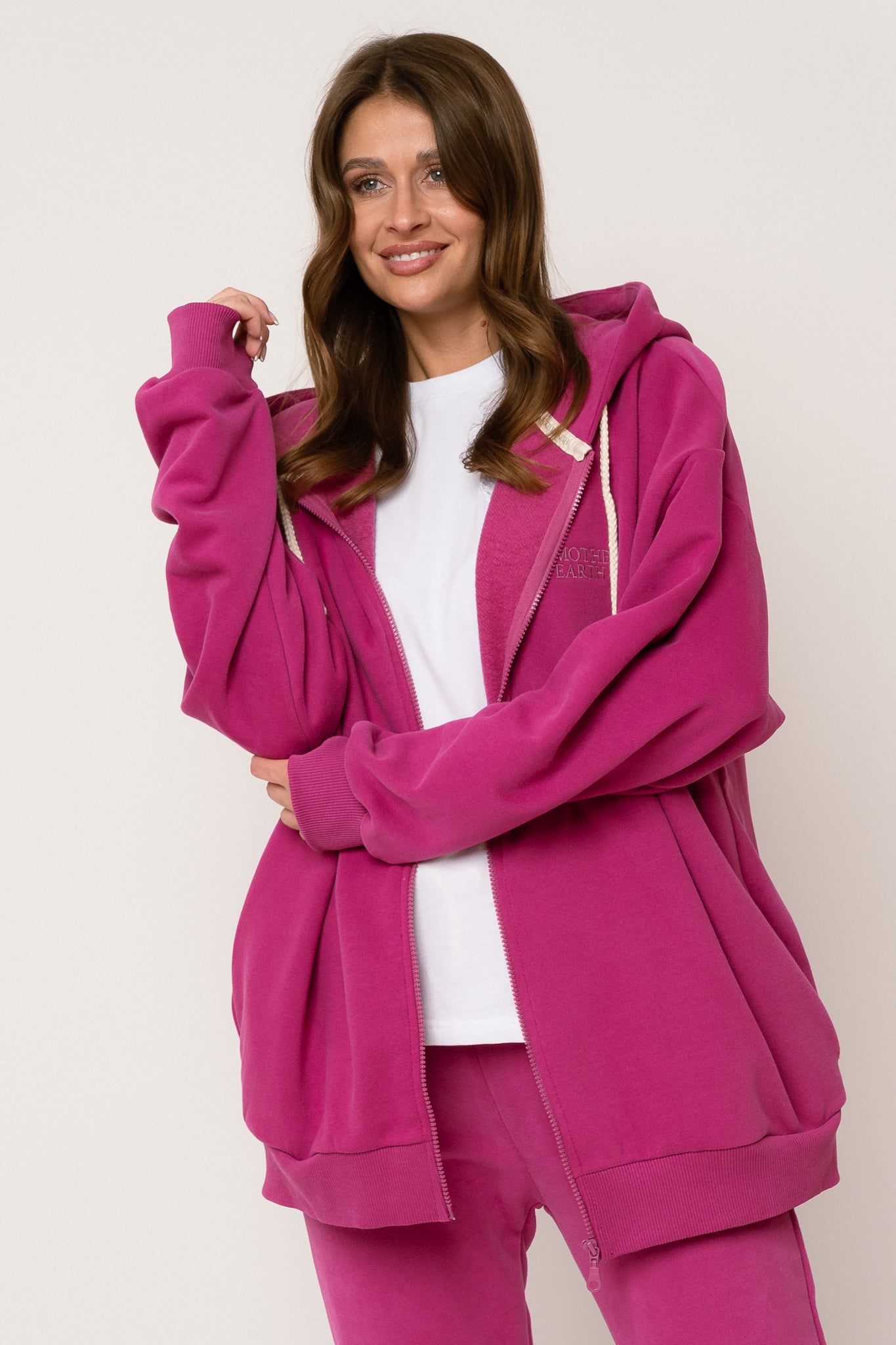 PINK ZIP-UP HOODIE - NIKO