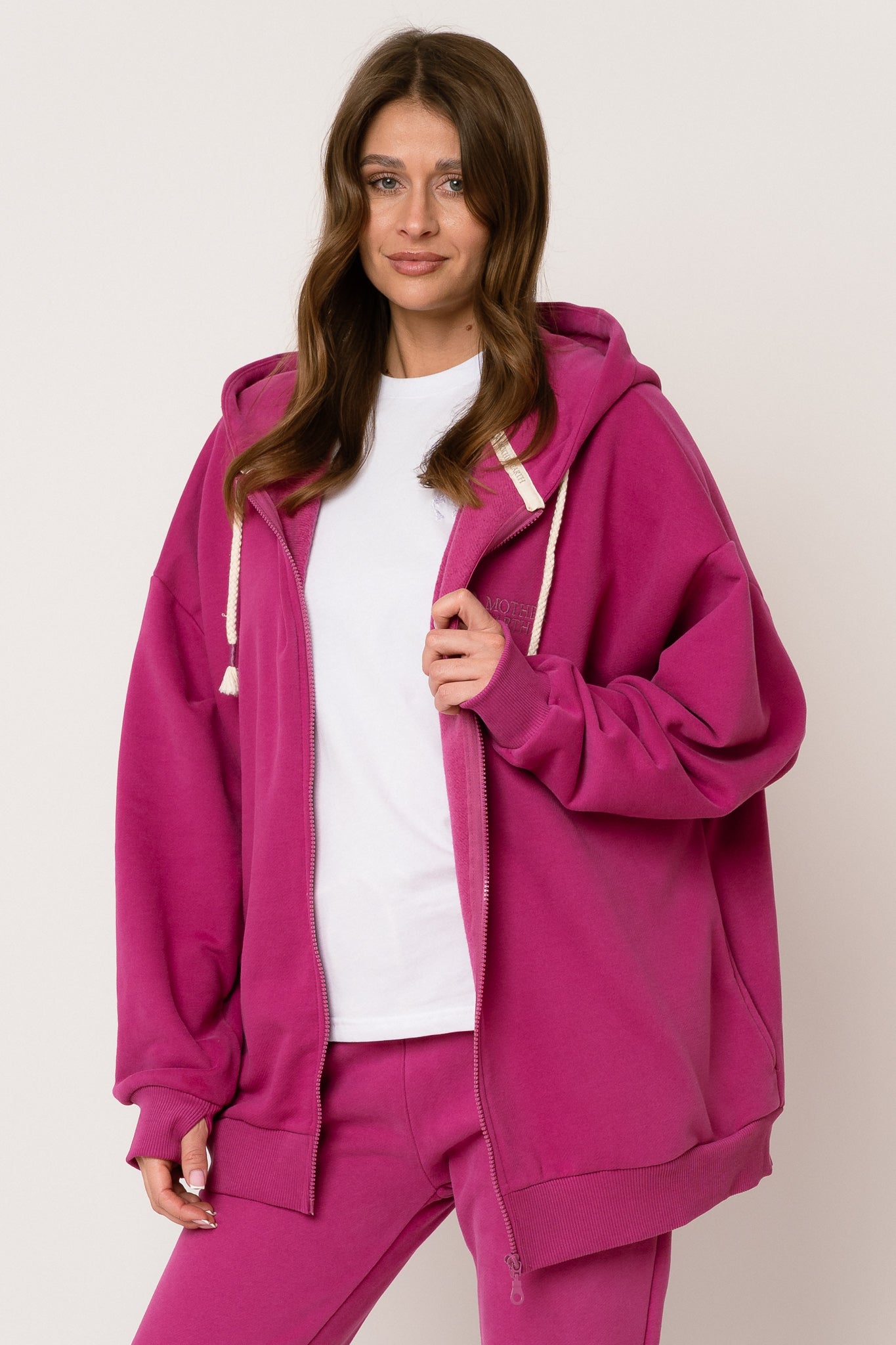 PINK ZIP-UP HOODIE - NIKO