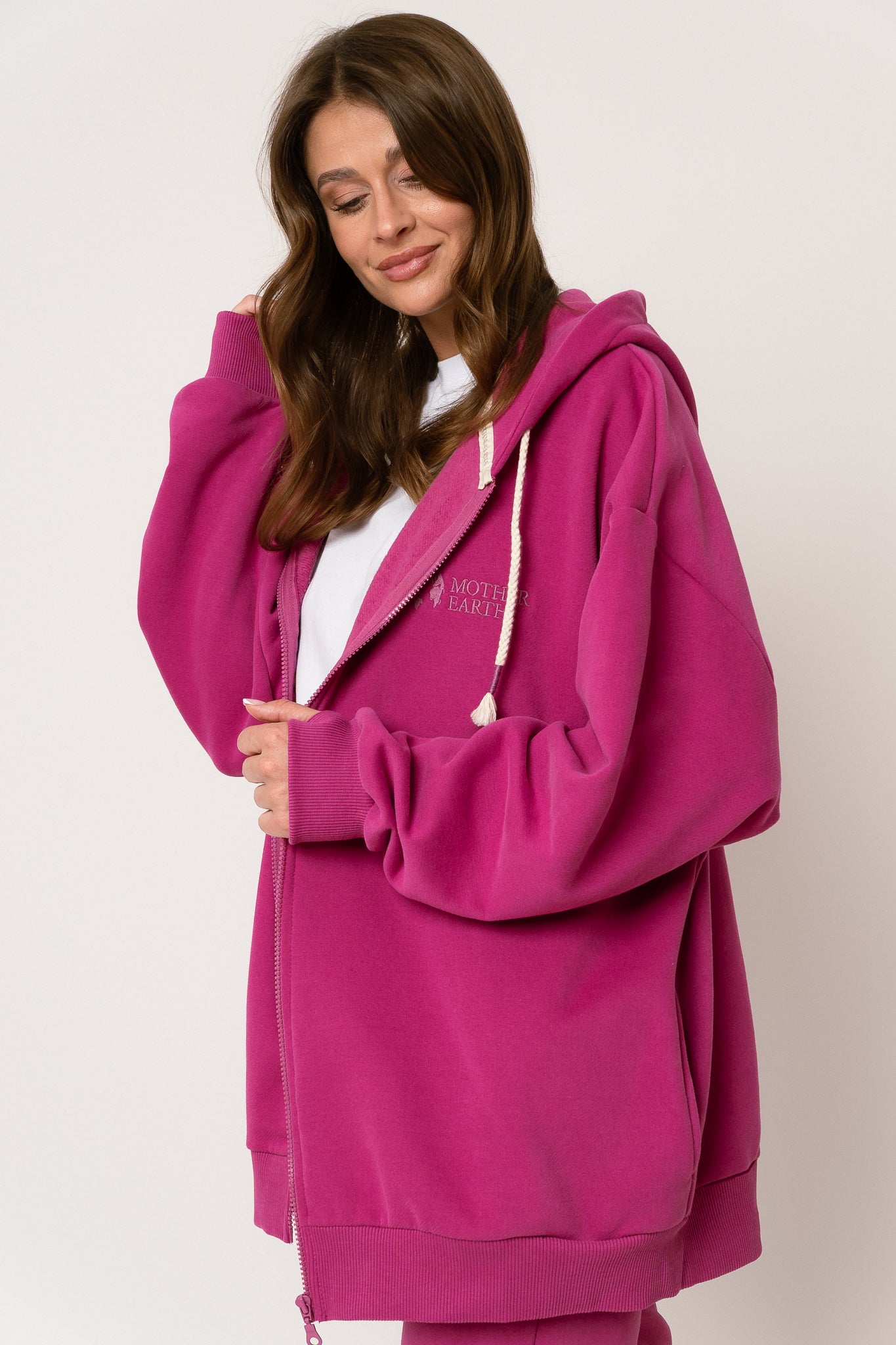 PINK ZIP-UP HOODIE - NIKO