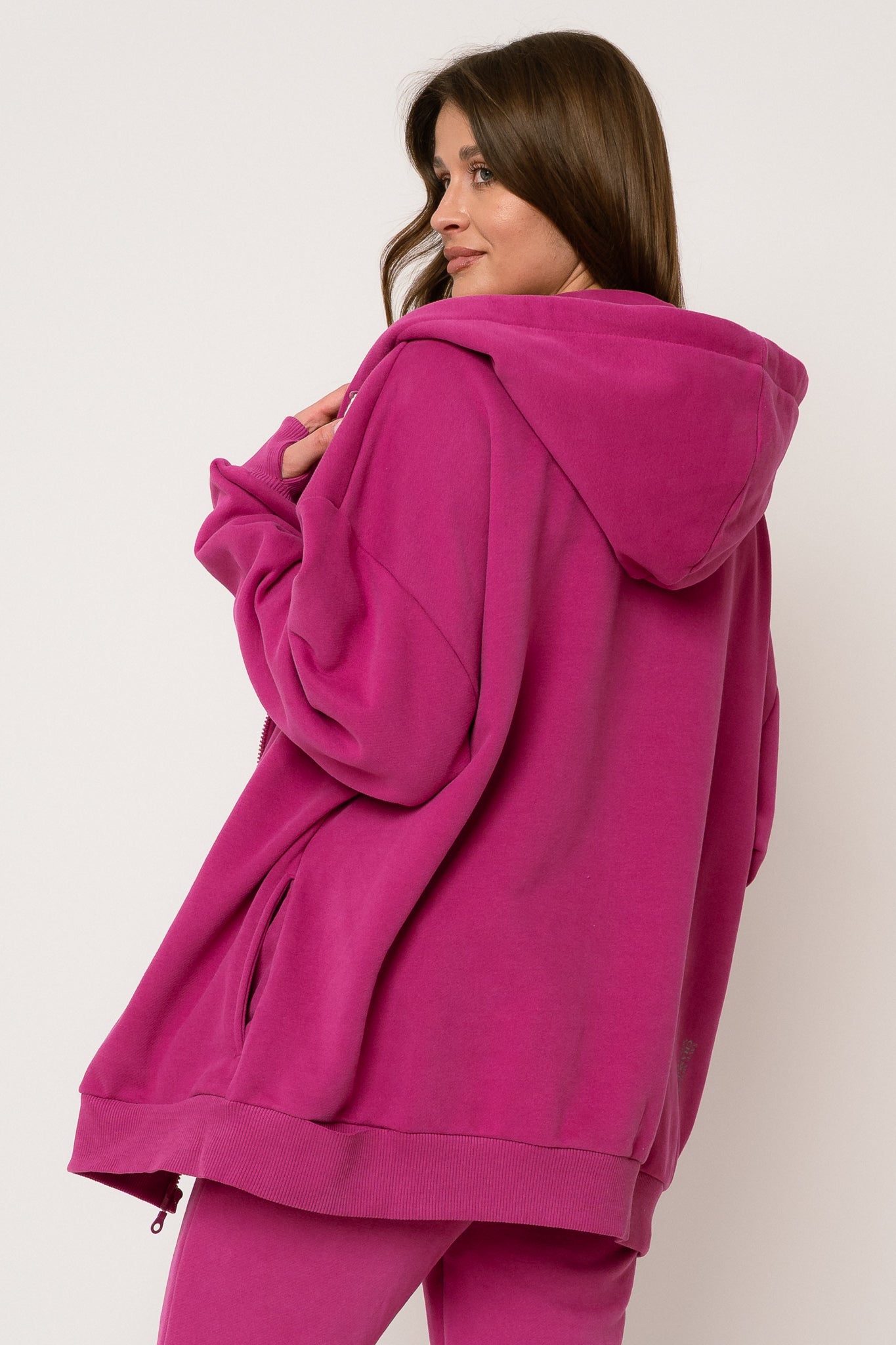 PINK ZIP-UP HOODIE - NIKO