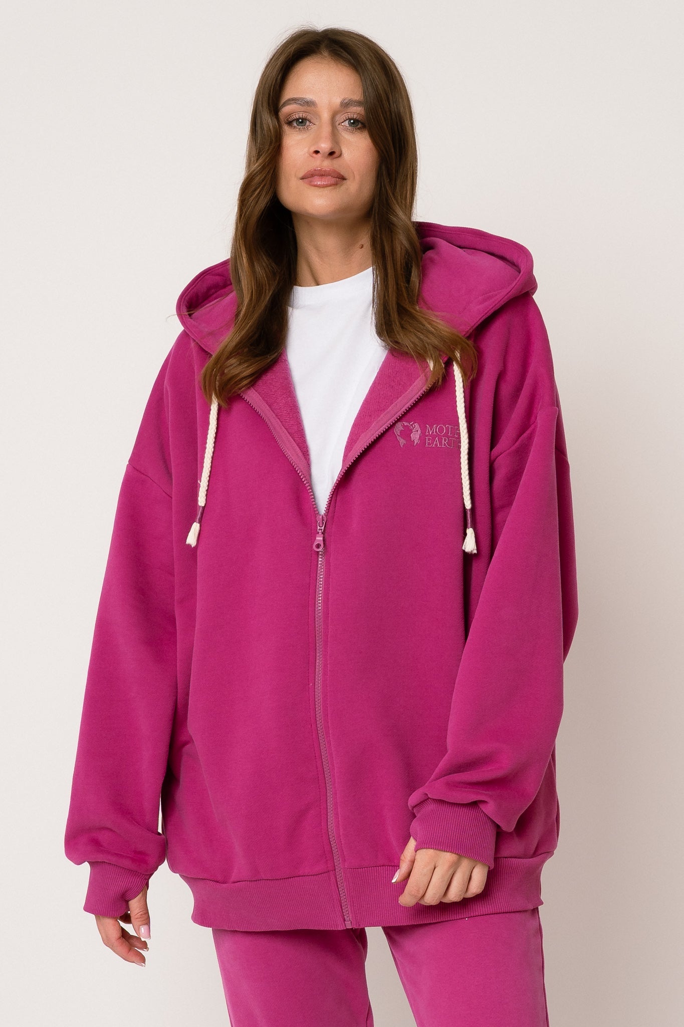 PINK ZIP-UP HOODIE - NIKO