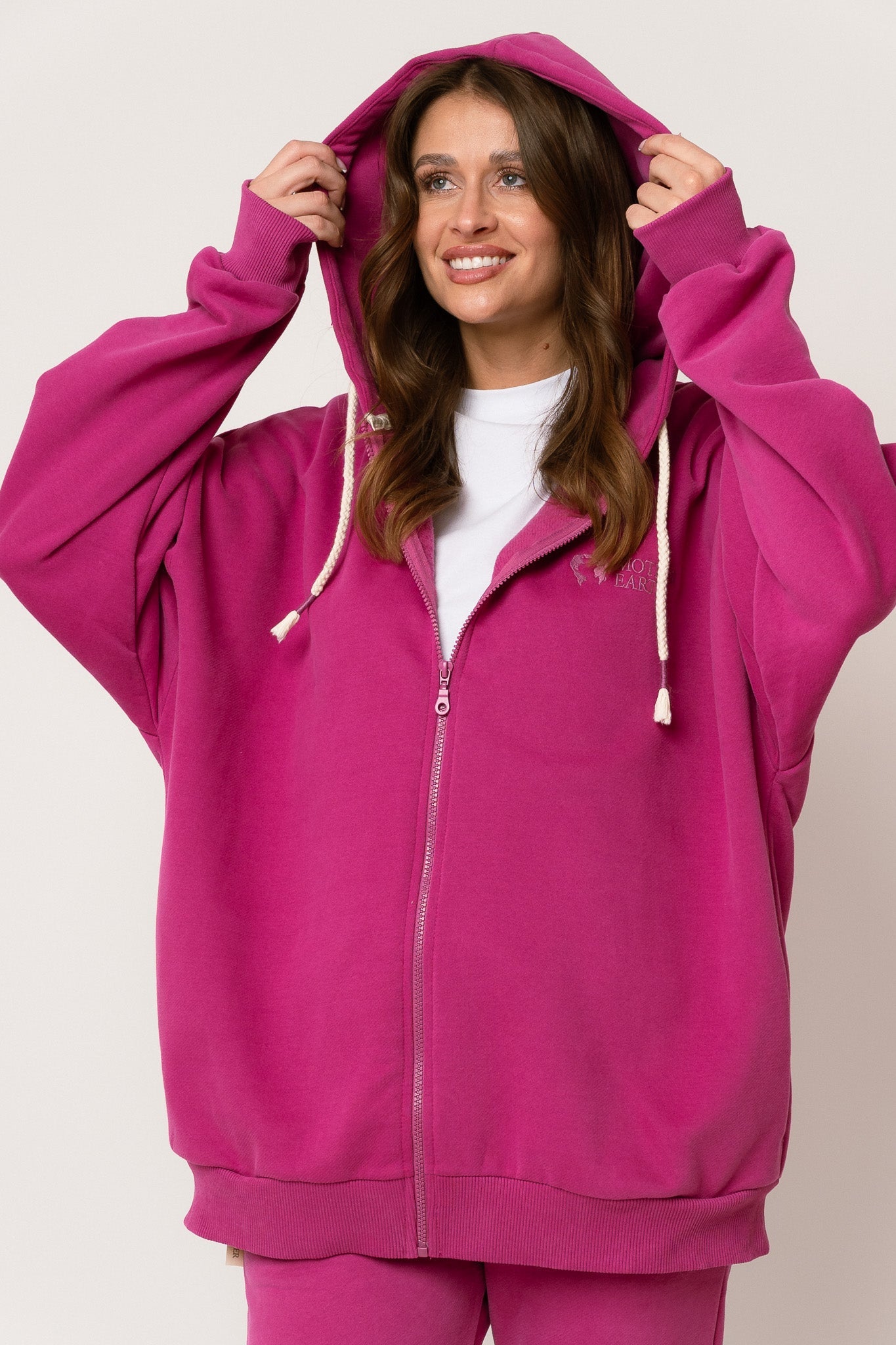 PINK ZIP-UP HOODIE - NIKO