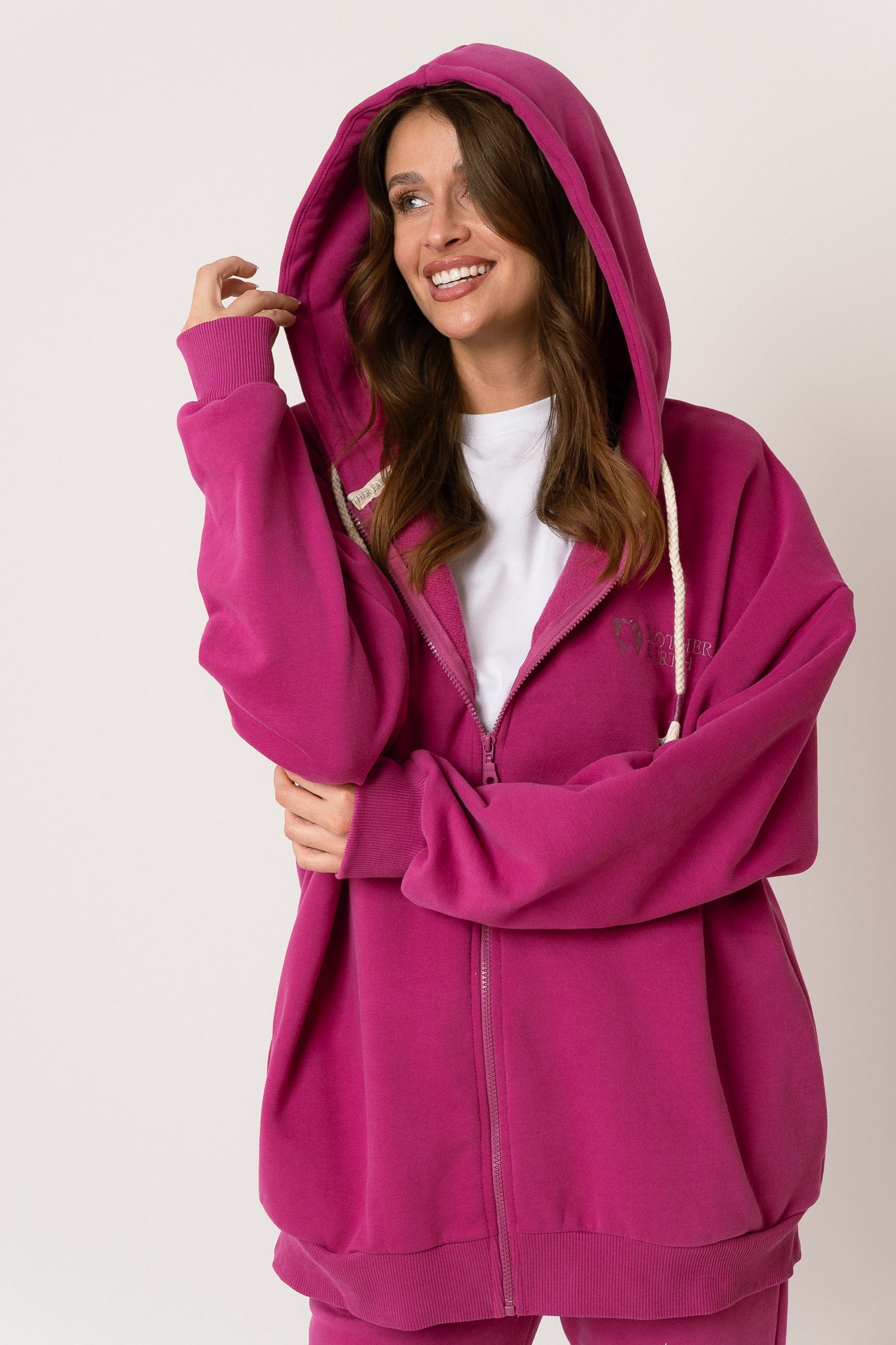 PINK ZIP-UP HOODIE - NIKO