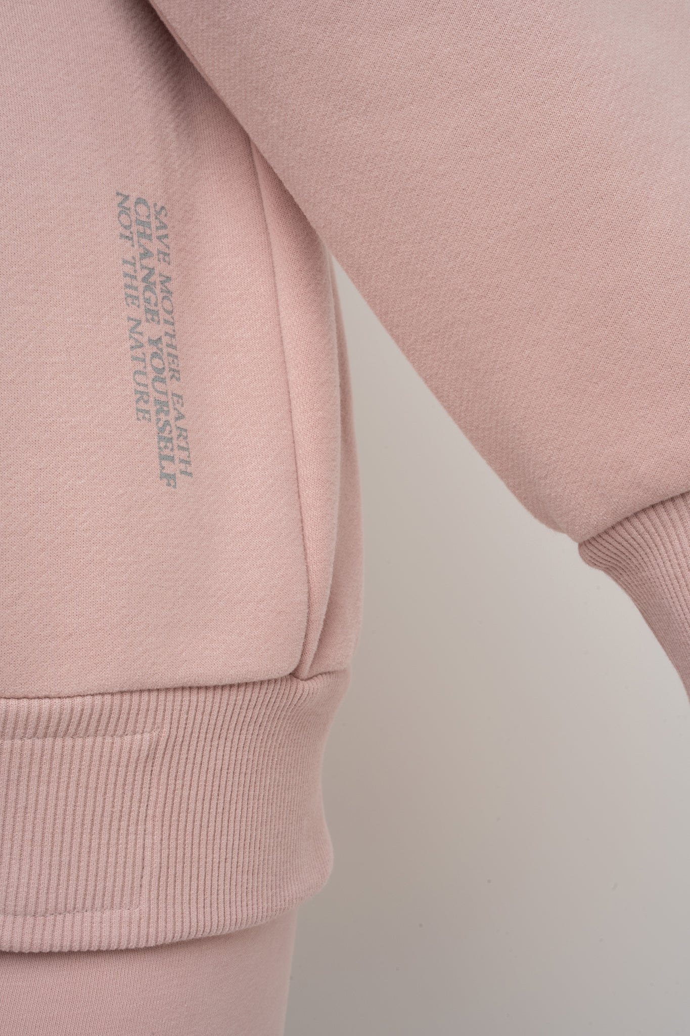 LIGHT PINK OVERSIZED V-NECK SWEATSHIRT – BISCOE