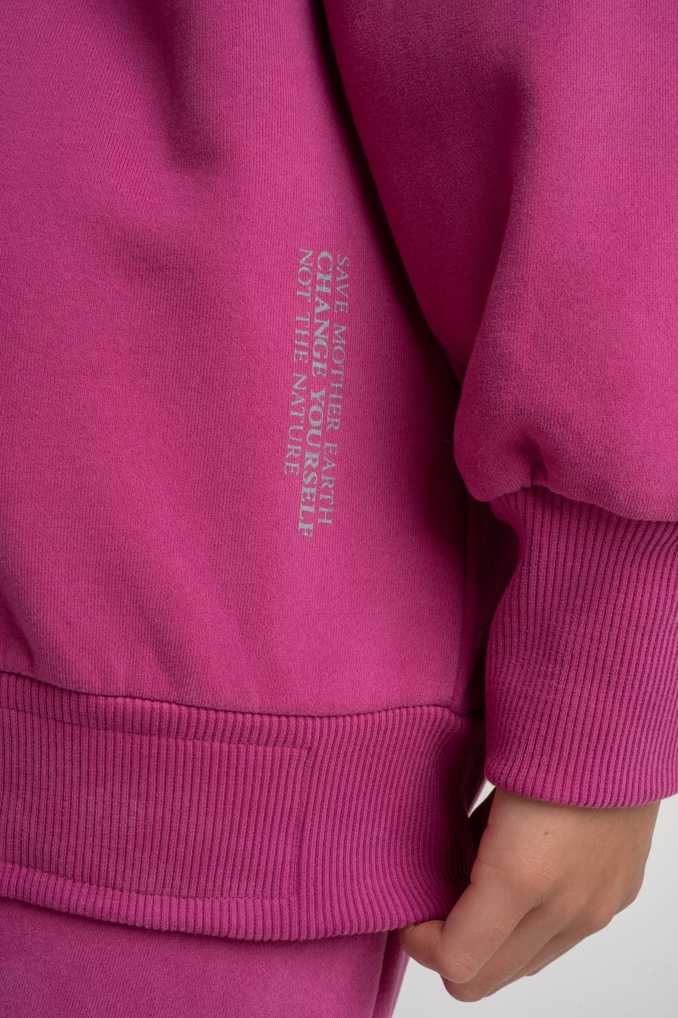 PINK OVERSIZED V-NECK SWEATSHIRT – BISCOE